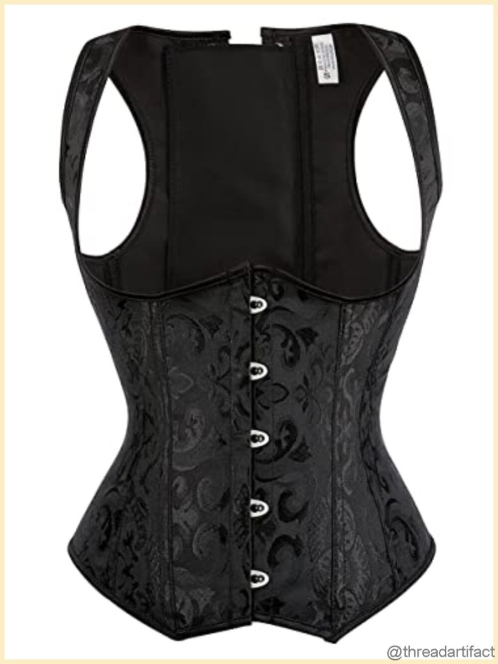 Faux Leather Steampunk Corset Bustier Top Waist Training